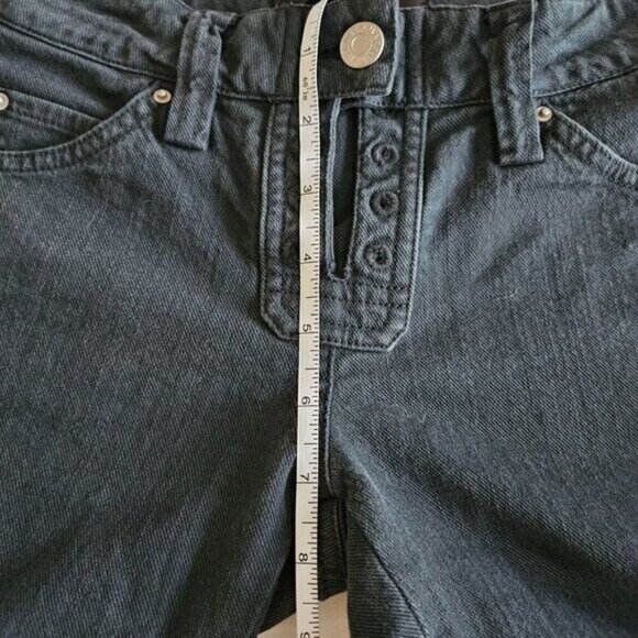 Isabel Marant Etoile Jeans Women 4 Black 1501 Straight Cropped Goth FLAW No Lace - Picture 6 of 16